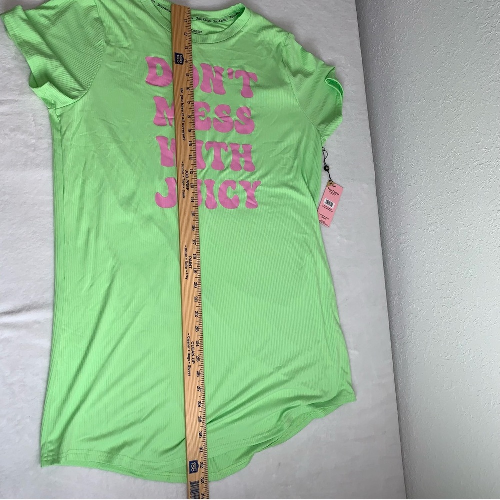 Juicy couture lime green pink ribbed night gown night dress size XL new with tag - Picture 5 of 7